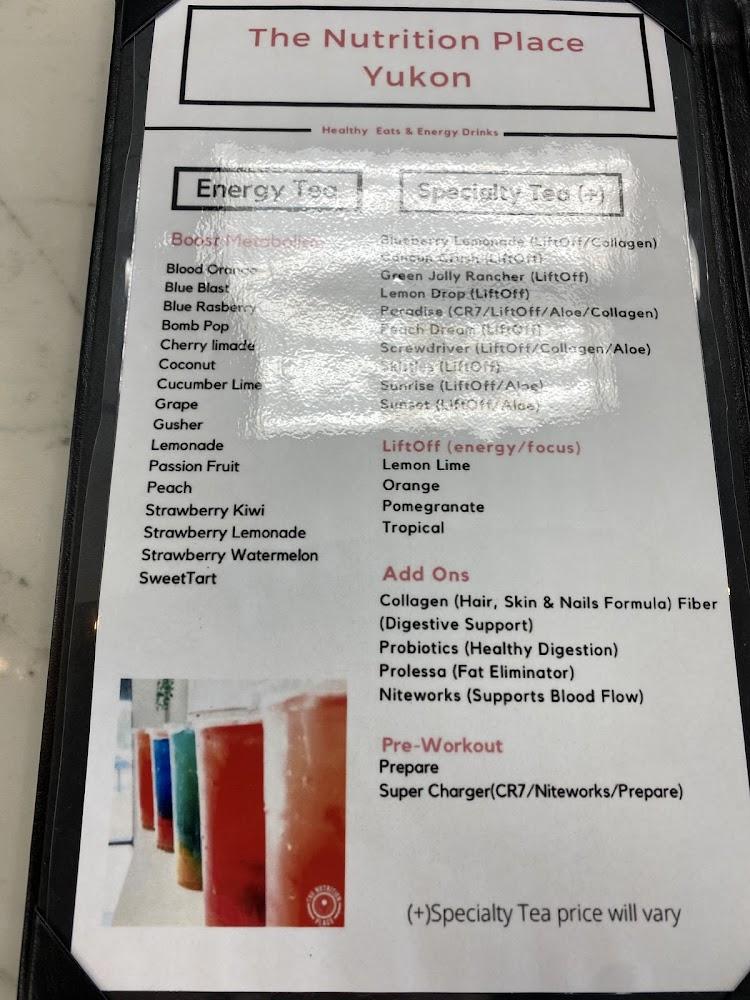 The Nutrition Place Yukon Menu image 4